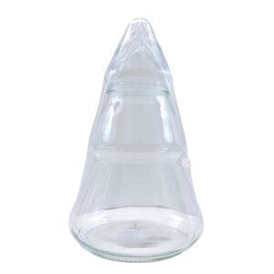 TARGET BULLSEYE PLAYGROUND NWT clear glass Christmas tree jar -9”